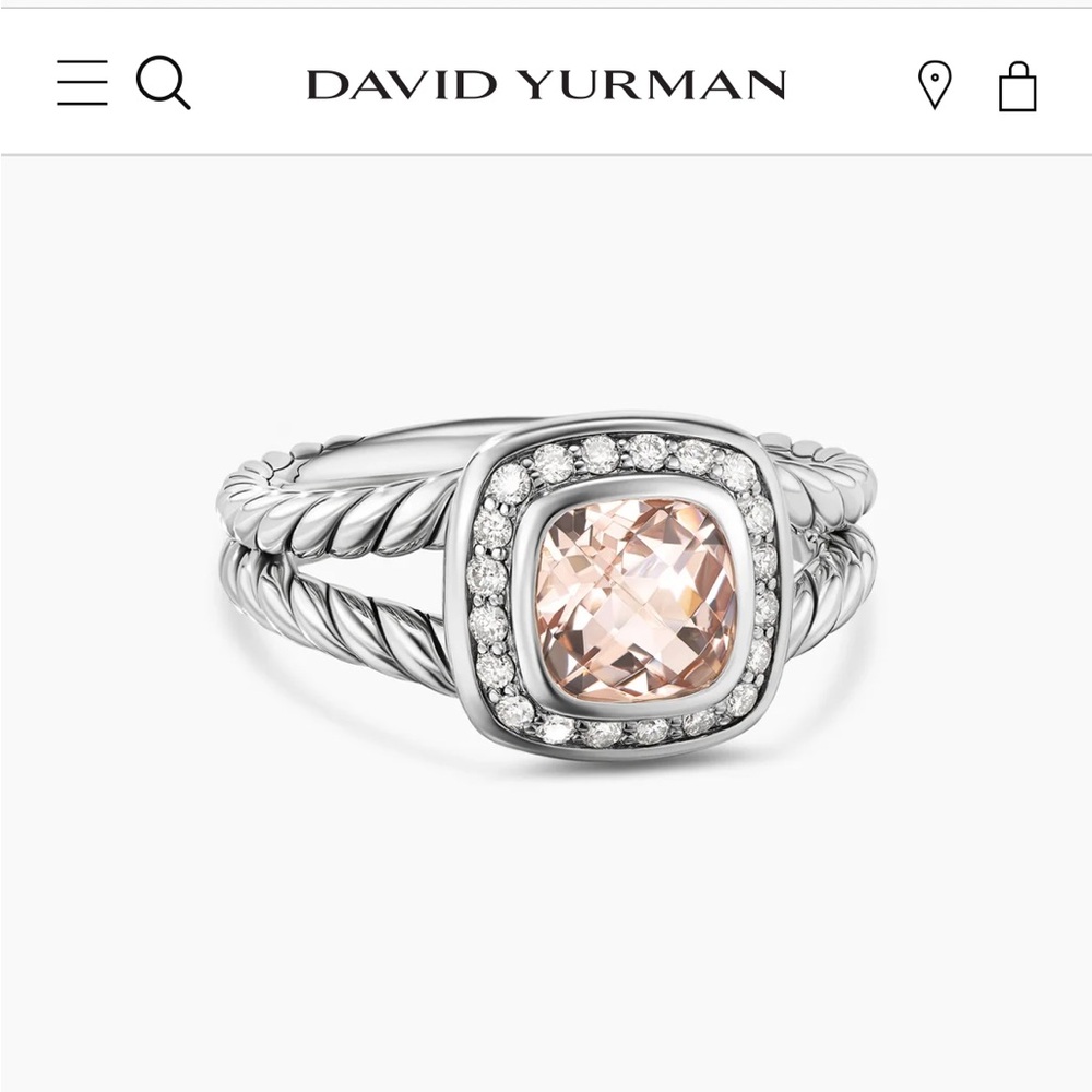 David Yurman Petite Albion Ring - Morganite